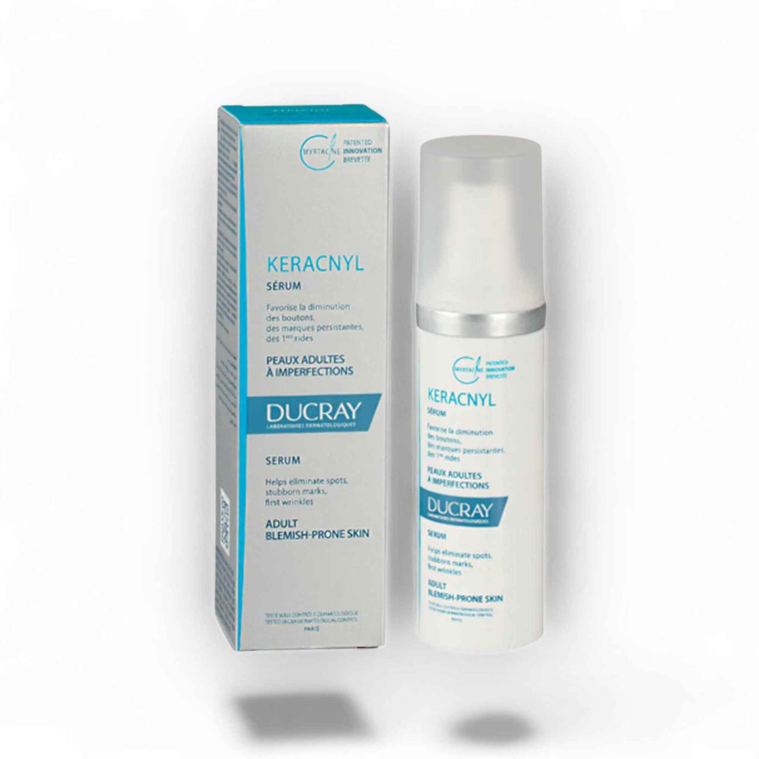 Ducray Keracnyl Sérum – Soin Anti-Imperfections & Anti-Rides – Peaux Adultes à Imperfections – 30 ml