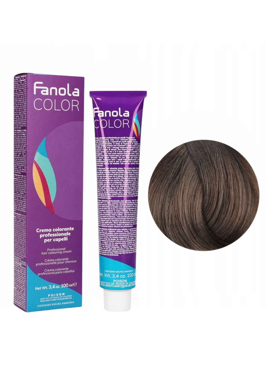 Fanola Color Crème Colorante Professionnelle – 7.1 Blond Cendré (Ash Blonde)