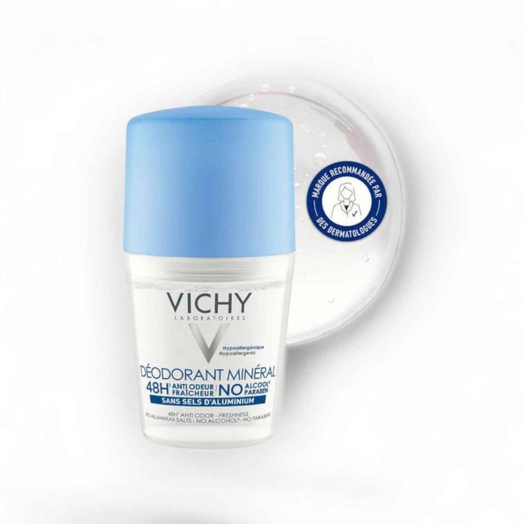 Vichy Déodorant Minéral 48h – 0% Alcool – Peaux Sensibles – 50 ml