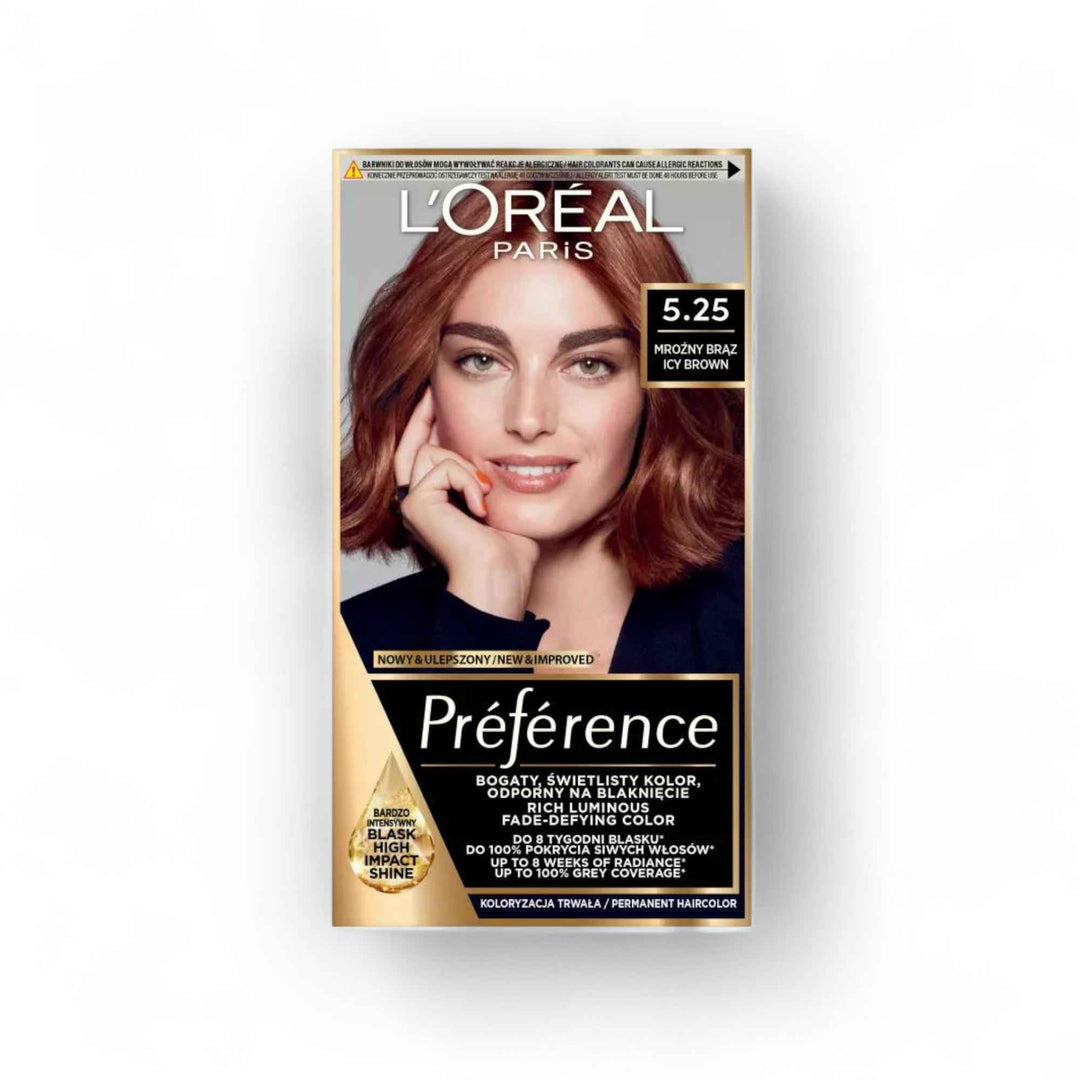 L’Oréal Paris Préférence 5.25 Icy Brown – Coloration Permanente Éclat Intense