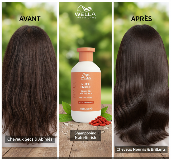 Wella Professionals Invigo Nutri-Enrich Shampoo – Shampooing Nourrissant aux Baies de Goji (300 ml)