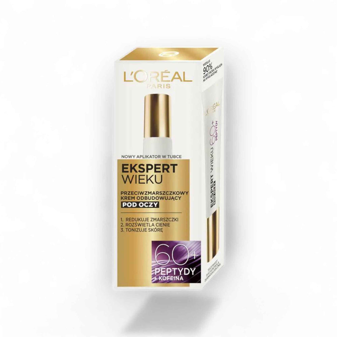 L’Oréal Paris Age Expert 60+ Peptides + Caféine – Crème Contour des Yeux Anti-Rides 15 ml
