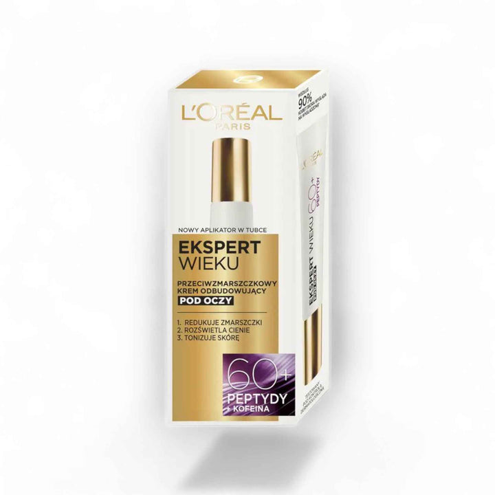 L’Oréal Paris Age Expert 60+ Peptides + Caféine – Crème Contour des Yeux Anti-Rides 15 ml