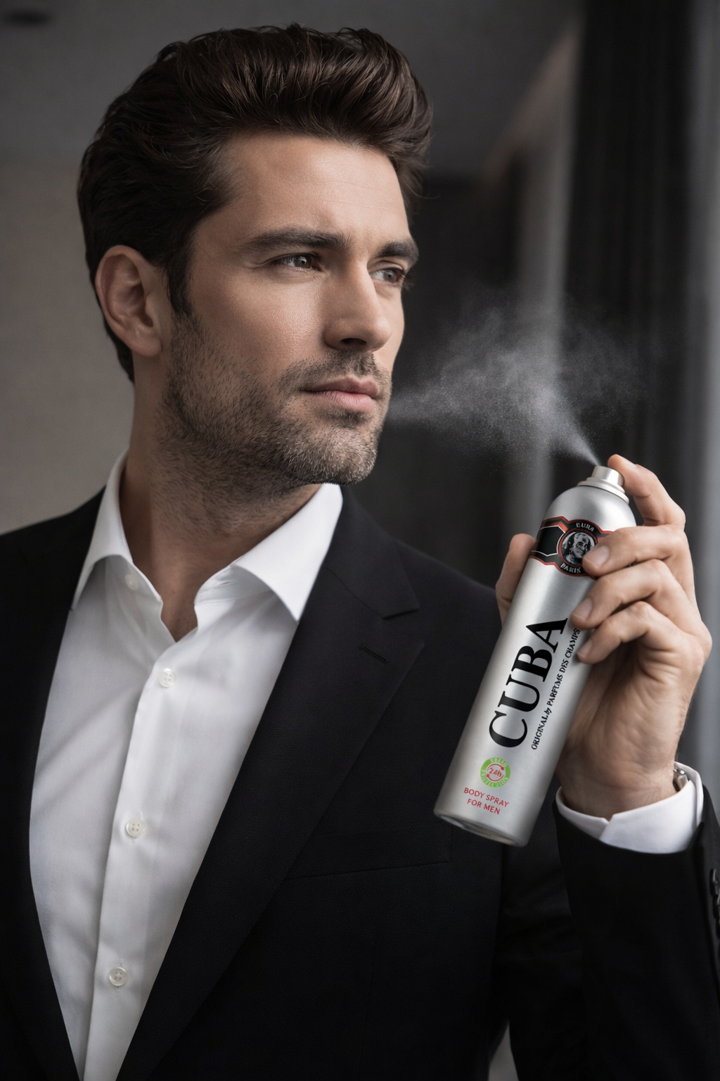 Cuba Black Body Spray for Men – Déodorant Parfumé pour Homme (200 ml)