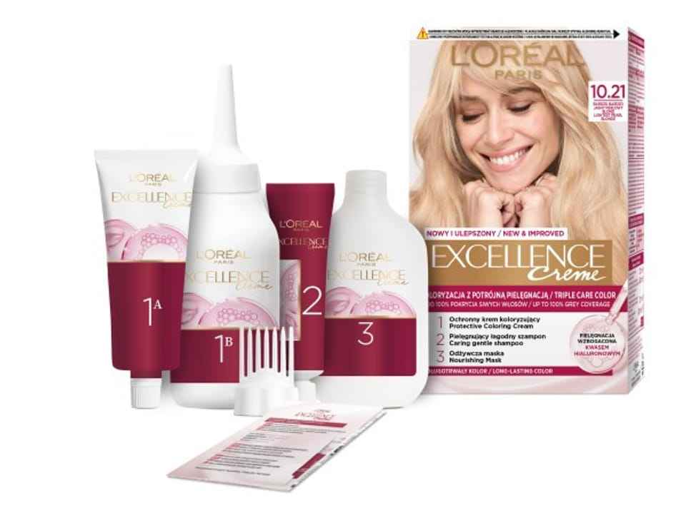 L’Oréal Paris Excellence Crème 10.21 Blond Très Clair Perlé | Coloration Permanente Triple Soin à l’Acide Hyaluronique