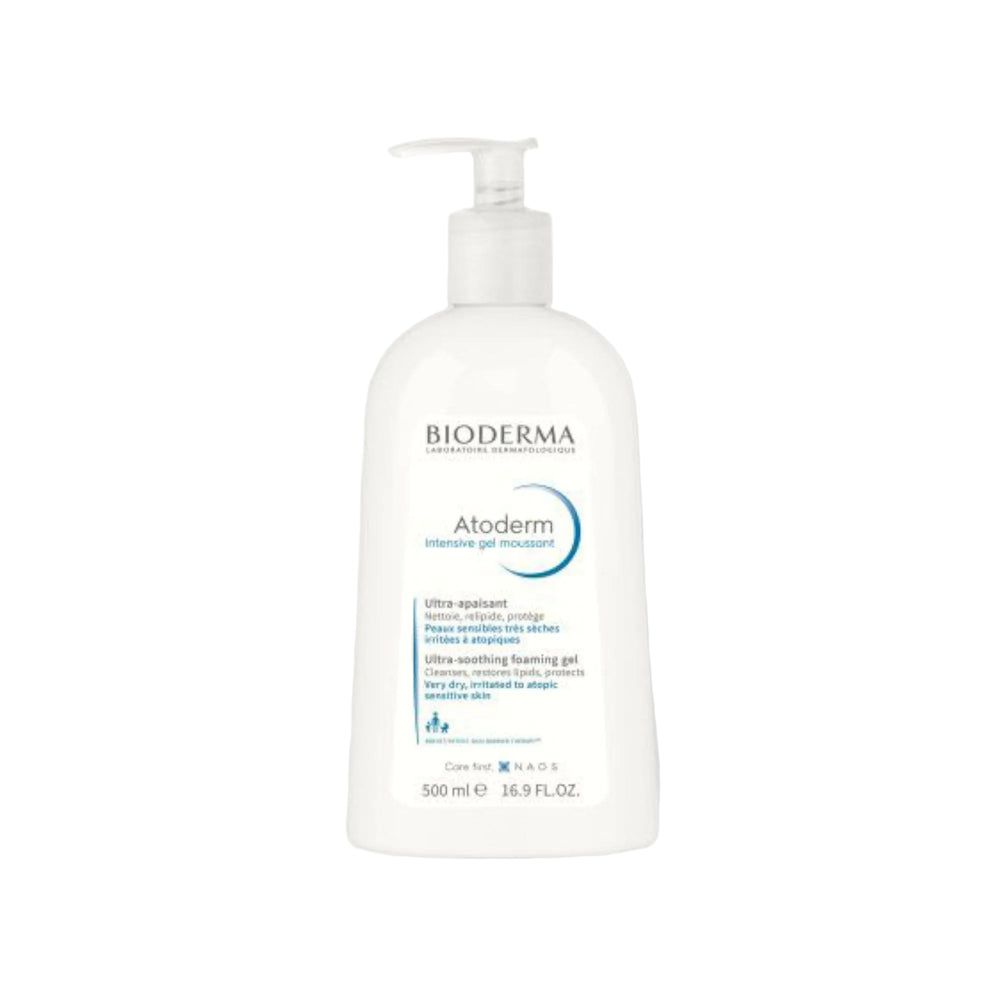 Bioderma Atoderm Intensive Gel Moussant – Nettoyant Ultra-Apaisant – Peaux Très Sèches & Atopiques – 500 ml - Wifna