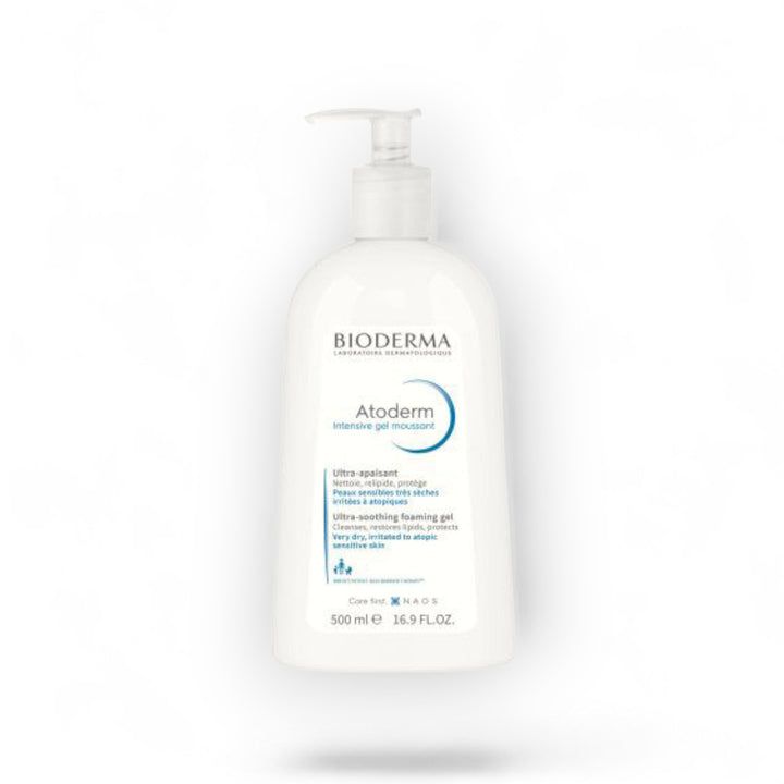 Bioderma Atoderm Intensive Gel Moussant – Nettoyant Ultra-Apaisant – Peaux Très Sèches & Atopiques – 500 ml - Wifna