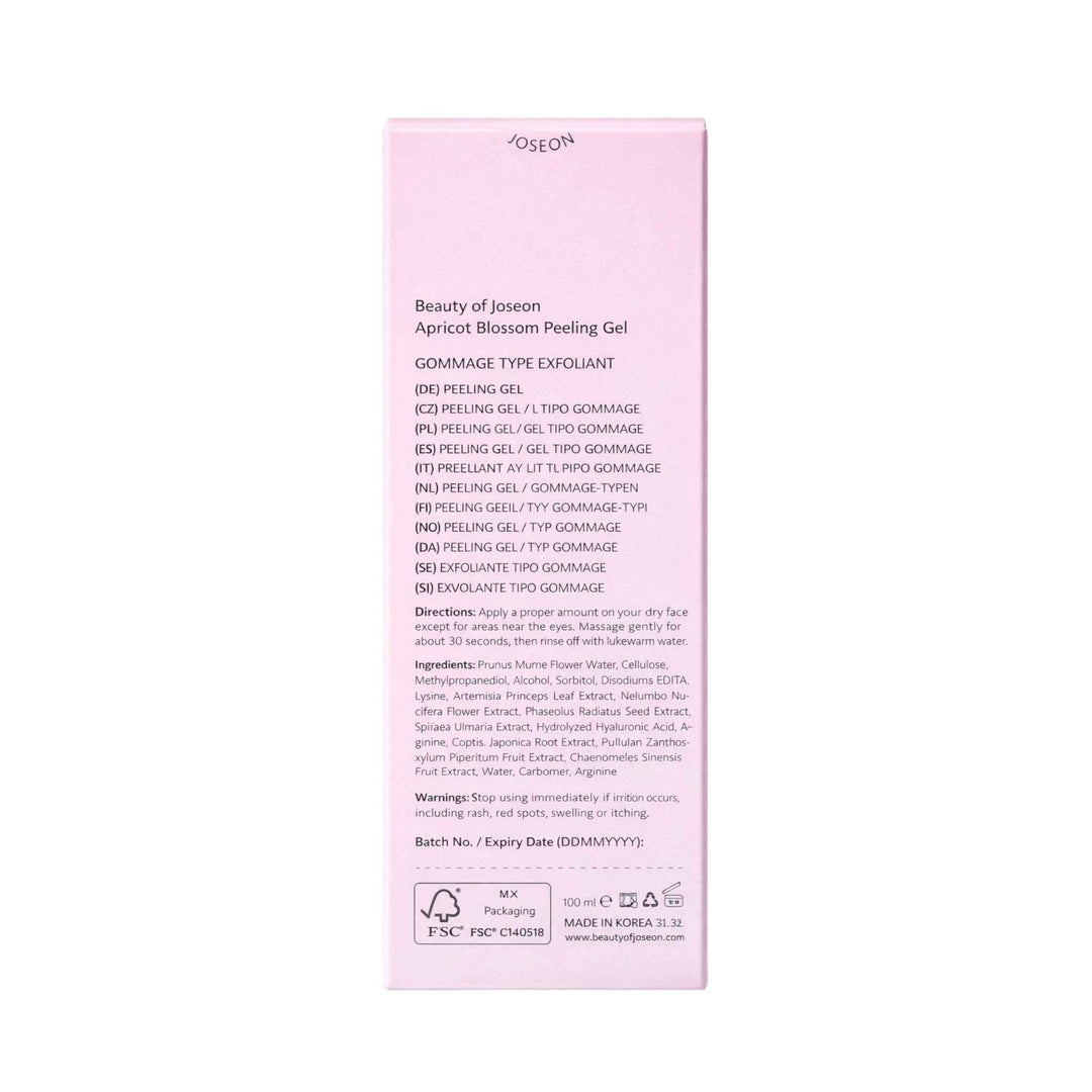 🌸 Beauty of Joseon Apricot Blossom Peeling Gel – Exfoliant Doux (100ml)