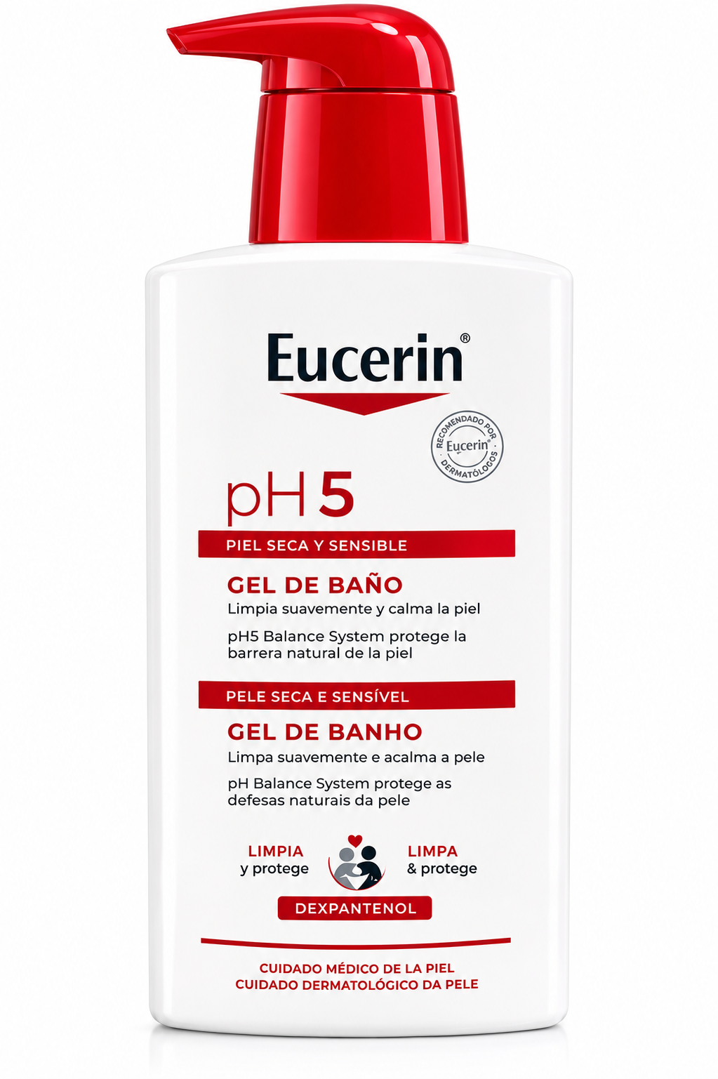 Eucerin pH5 Gel de Bain – Peaux Sèches &amp; Sensibles – 1L
