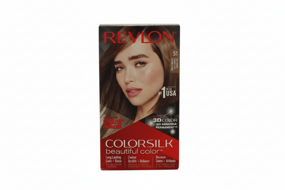 Revlon ColorSilk Beautiful Color 51 Châtain Clair – Coloration Permanente Sans Ammoniaque