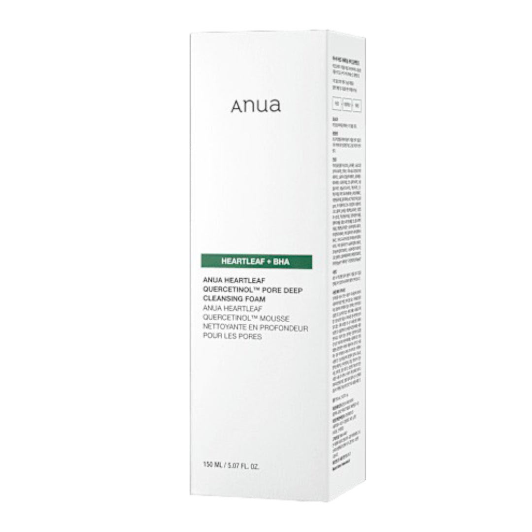 Anua Heartleaf BHA Cleansing Foam – Mousse Nettoyante Profonde Anti-Pores – Peaux Mixtes à Grasses (150ml)
