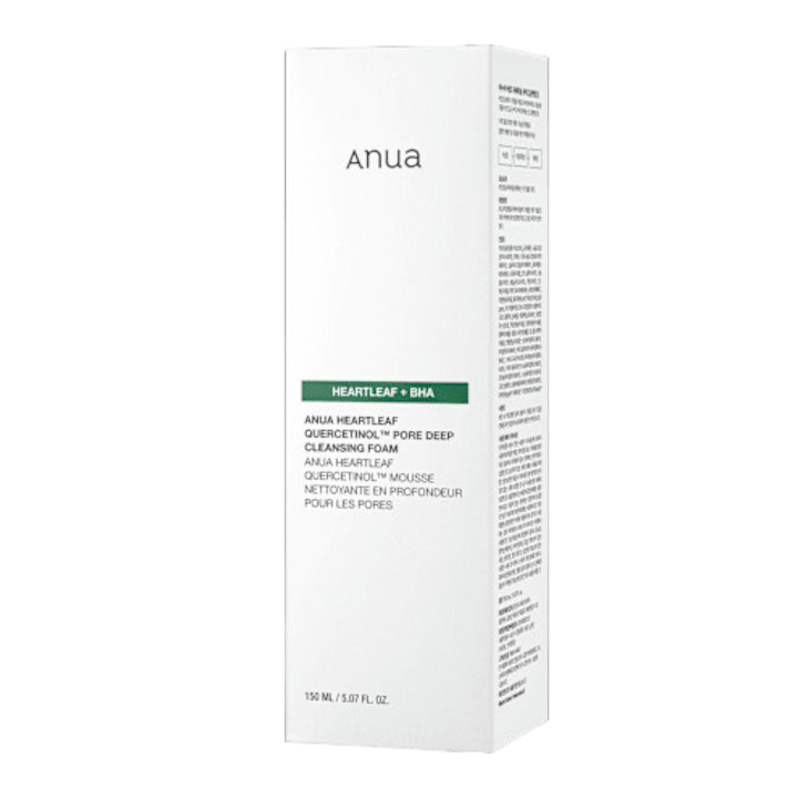Anua Heartleaf BHA Cleansing Foam – Mousse Nettoyante Profonde Anti-Pores – Peaux Mixtes à Grasses (150ml)