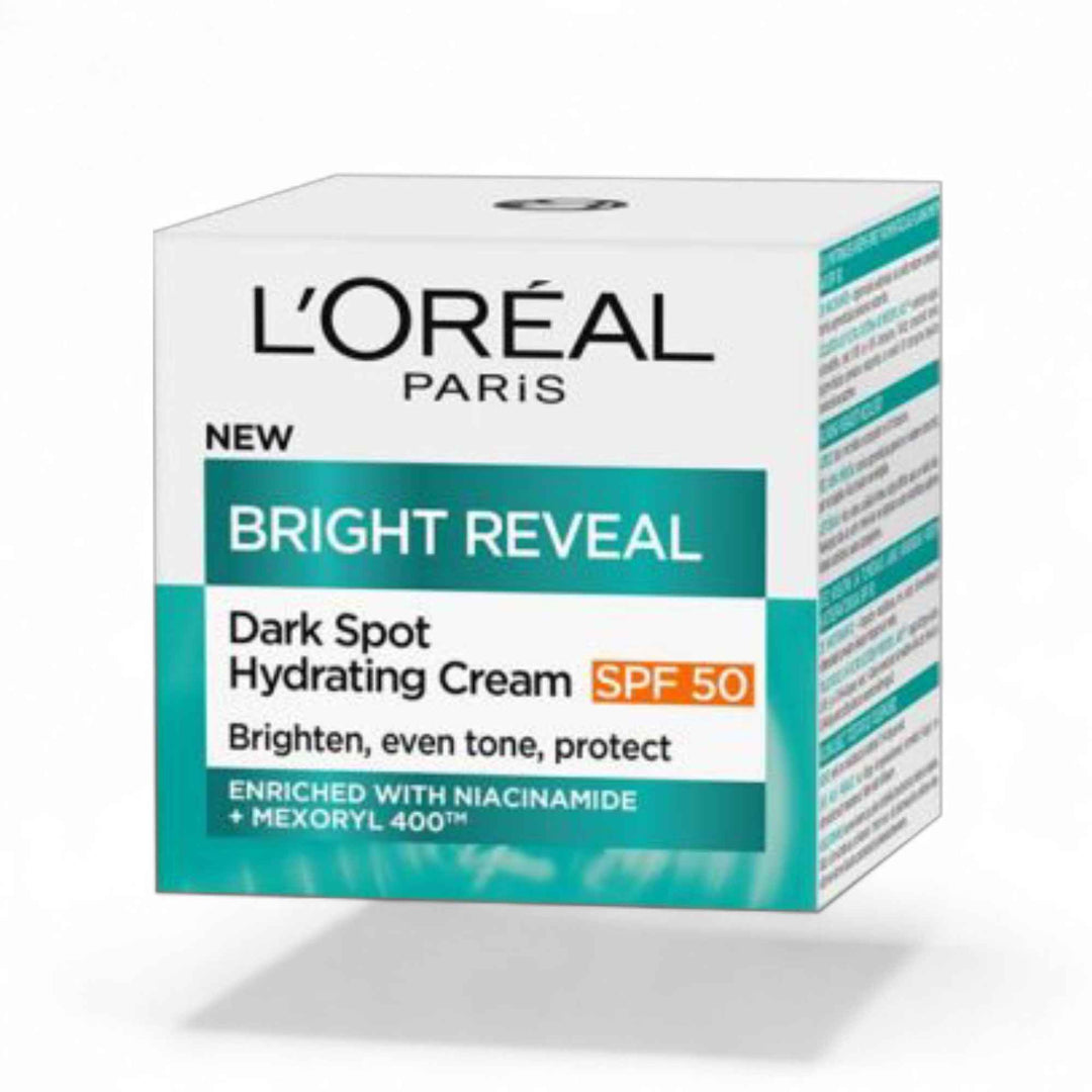 L’Oréal Paris Bright Reveal Crème Hydratante Anti-Taches SPF 50 – Éclat, Protection & Hydratation – 50 ml