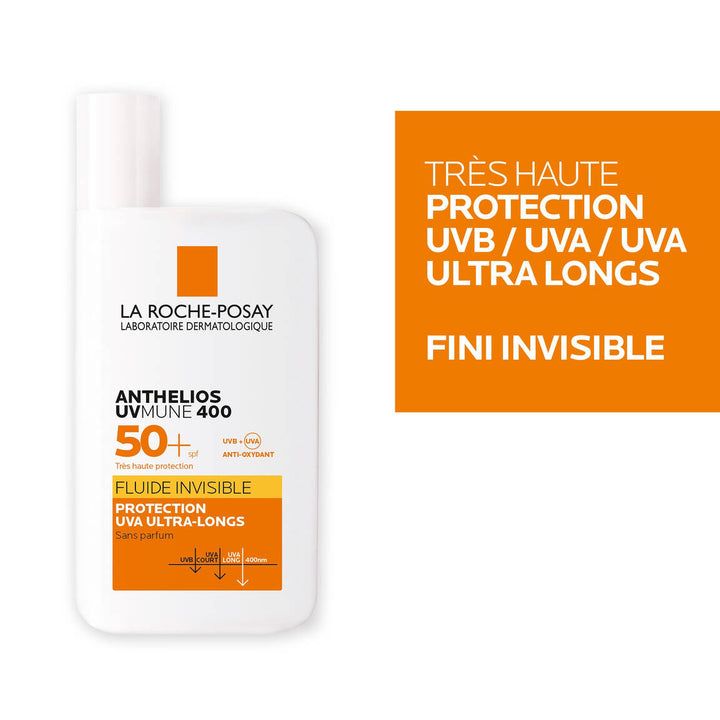 La Roche-Posay Anthelios UVMune 400 - Protection Solaire SPF 50+ Peaux Sensibles - 50ml
