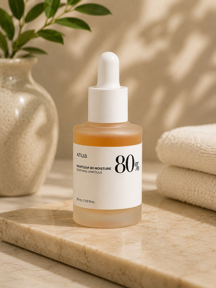 Anua – Ampoule Apaisante Hydratante à 80% d’Extrait de Heartleaf – 30 ml