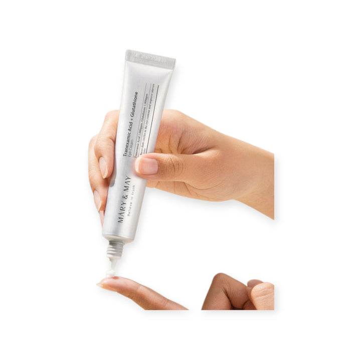 Mary & May - Crème Contour des Yeux Éclaircissante à l'Acide Tranexamique et Glutathione (12g)