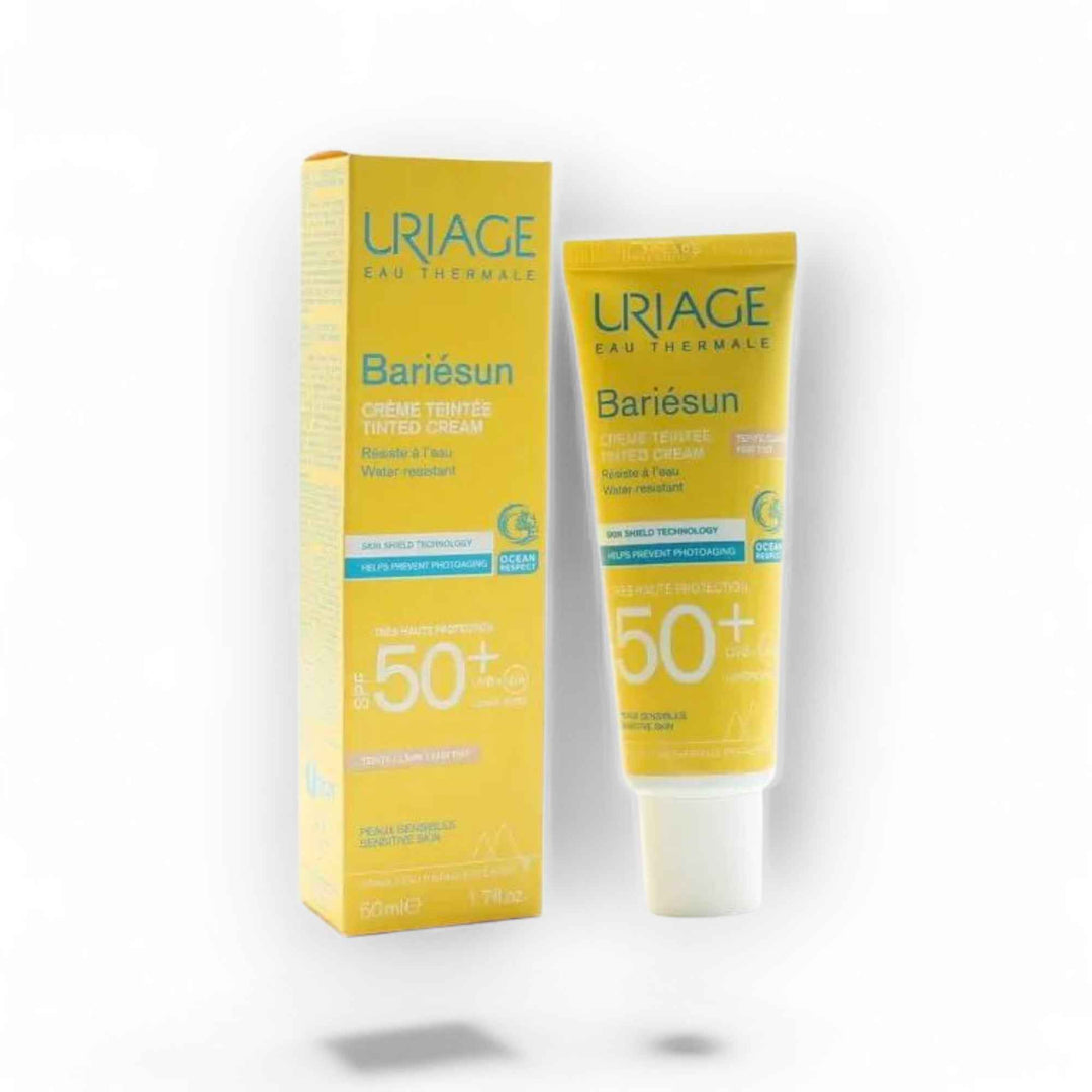 Uriage Bariésun Crème Teintée SPF 50+ – Crème Solaire Teintée Haute Protection – Résistante à l’Eau – 50 ml