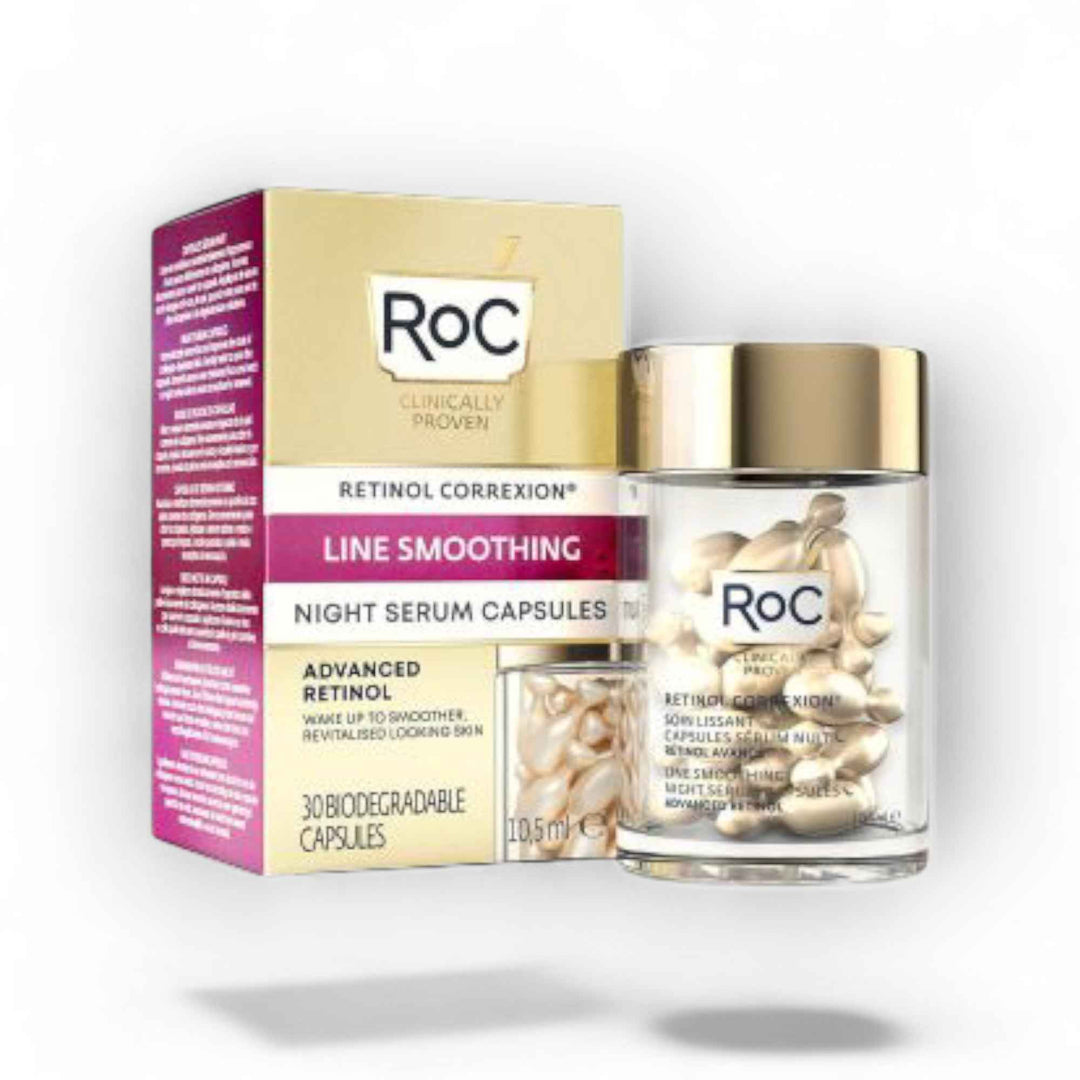 RoC Retinol Correxion Line Smoothing – Capsules Sérum Nuit Anti-Rides au Rétinol Avancé (30 unités)