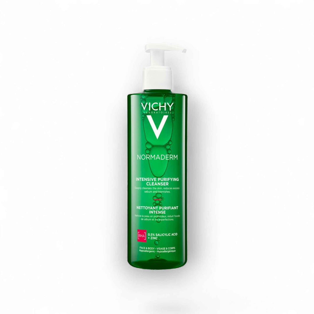 Vichy Normaderm – Gel Nettoyant Purifiant Intense à l’Acide Salicylique & Zinc – 400 ml