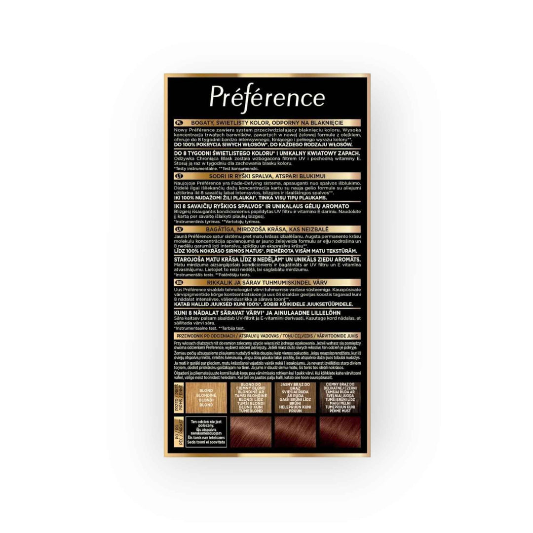 L’Oréal Paris Préférence 5.25 Icy Brown – Coloration Permanente Éclat Intense