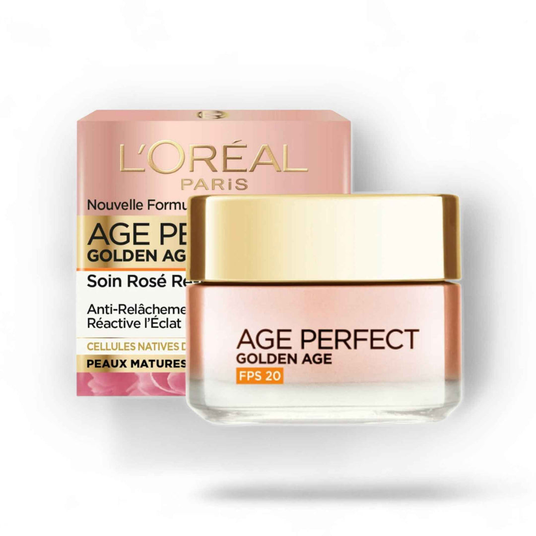 L’Oréal Paris Age Perfect Rosy Radiance Crème Jour SPF 20 | Soin Anti-Relâchement & Éclat avec Calcium B5 et Cellules de Pivoine