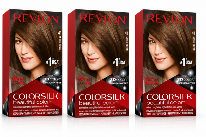 ColorSilk 41 Châtain Moyen – Coloration Cheveux Sans Ammoniaque