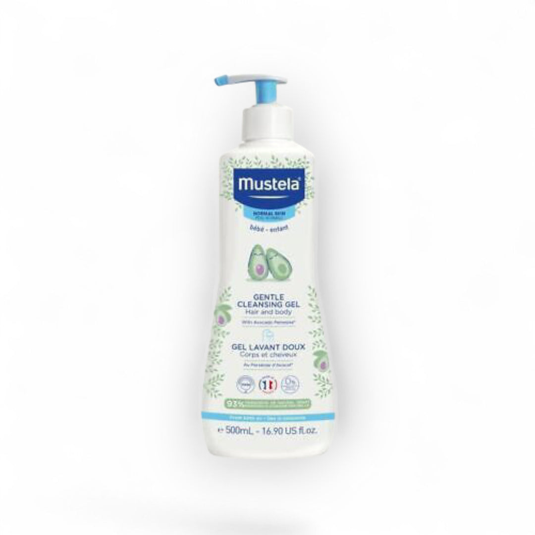 Mustela Gel Lavant Doux Bébé – Corps & Cheveux – Avocat BIO – Peau Normale – 500 ml. - Wifna