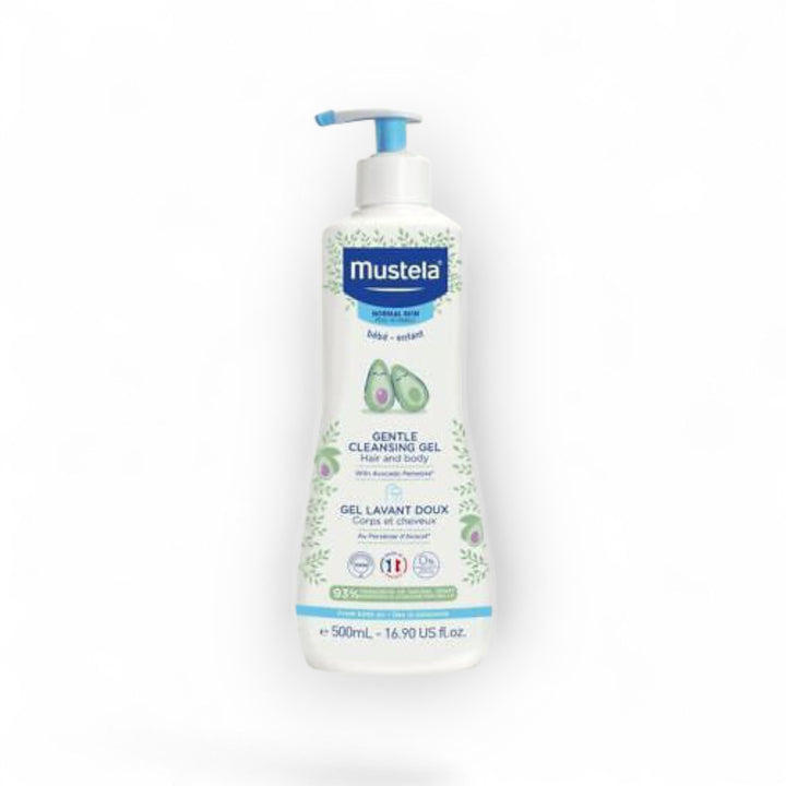 Mustela Gel Lavant Doux Bébé – Corps & Cheveux – Avocat BIO – Peau Normale – 500 ml. - Wifna