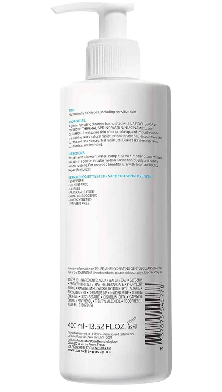 La Roche-Posay Toleriane Soin Lavant – Peaux Sensibles et Sèches (400 ml)