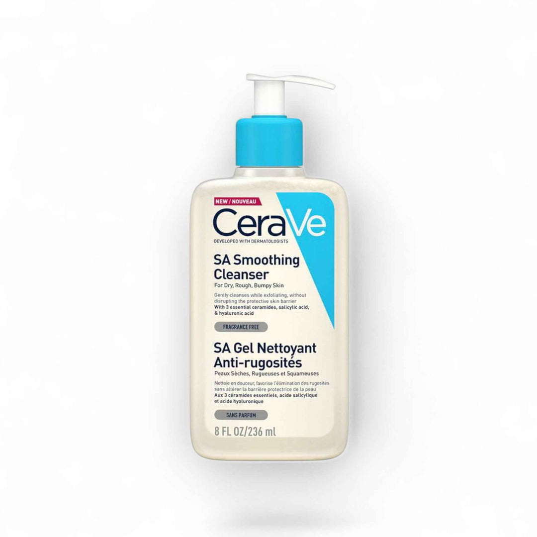 CeraVe SA Gel Nettoyant Anti-Rugosités – Peaux Sèches et Rugueuses (236 ml)