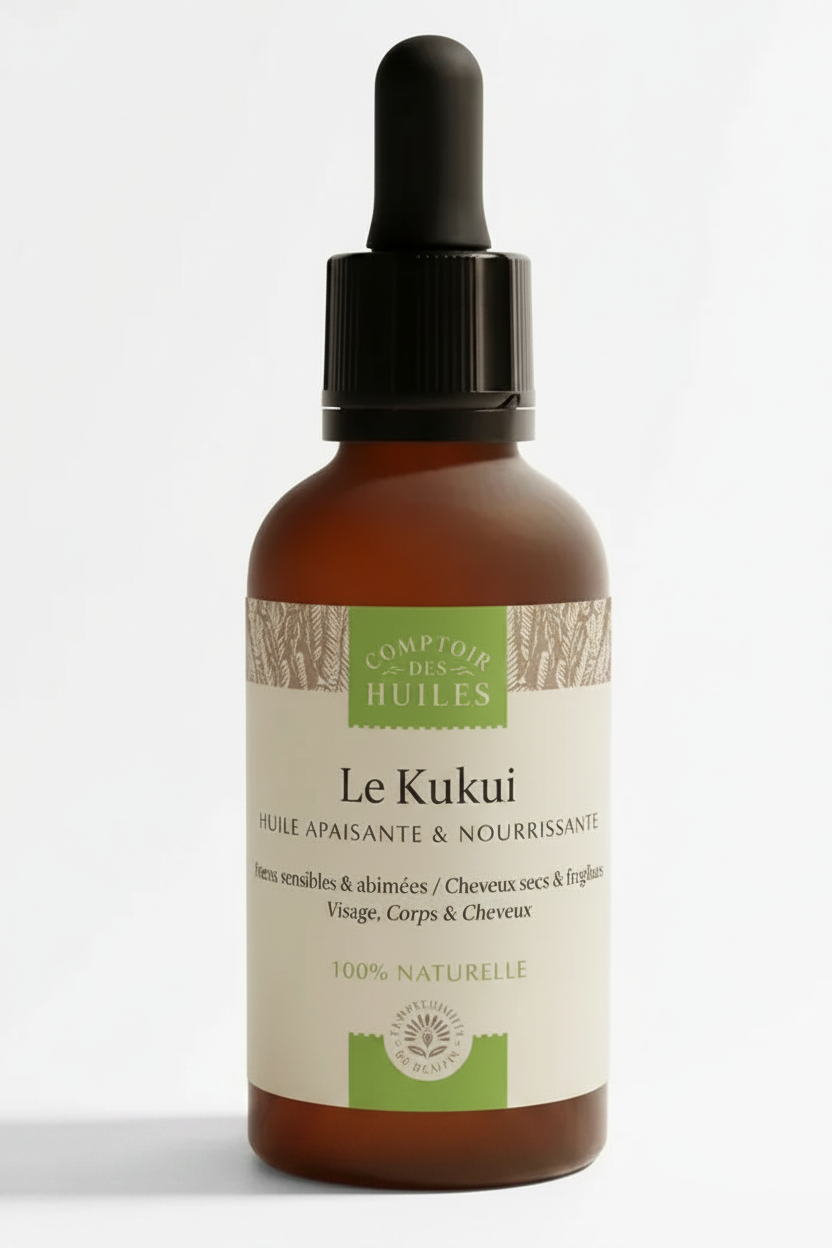 Huile de Kukui - Visage, Corps et Cheveux