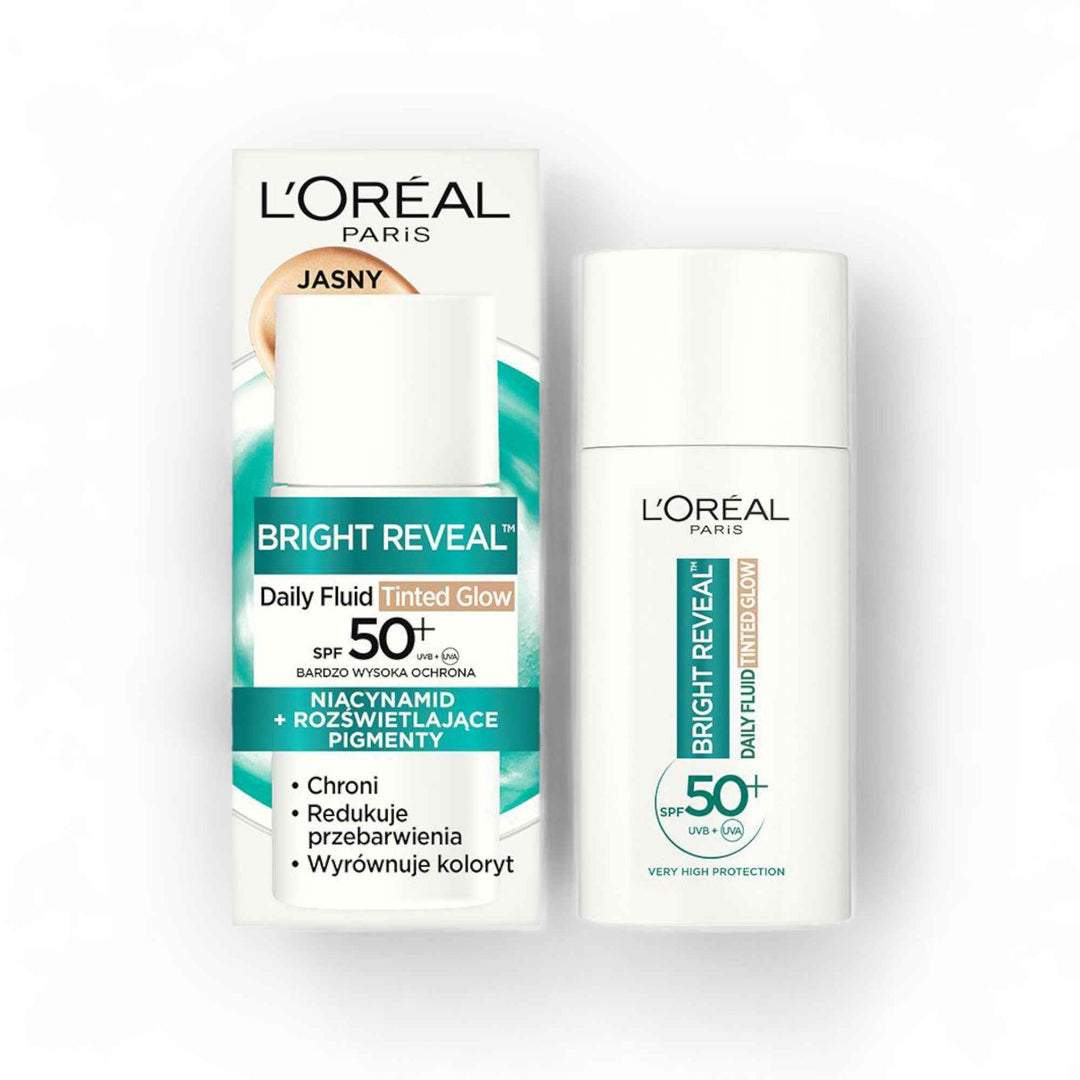 L’Oréal Paris Bright Reveal SPF 50+ – Fluide Teinté Éclat Quotidien au Niacinamide 50 ml