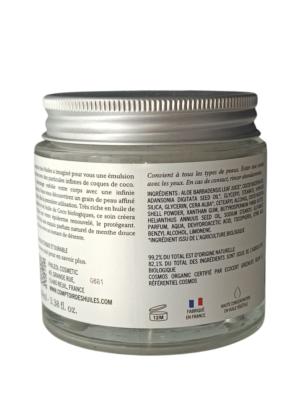 Gommage Doux Bio au Baobab et à l’Huile de Coco – Exfoliant Naturel Tous Types de Peaux