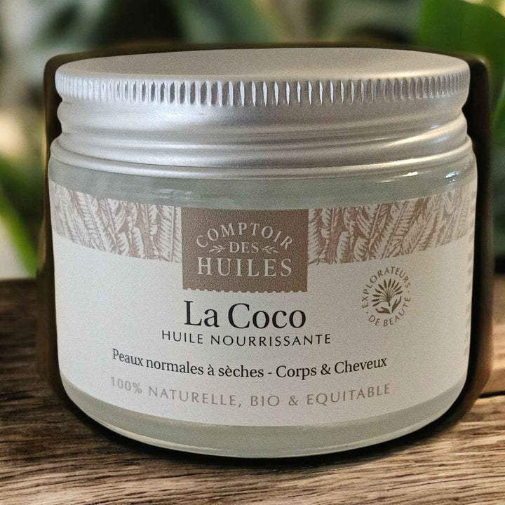 Huile de Coco Bio – Nourrissante et Réparatrice pour Corps et Cheveux | 100%100 sur Yuka