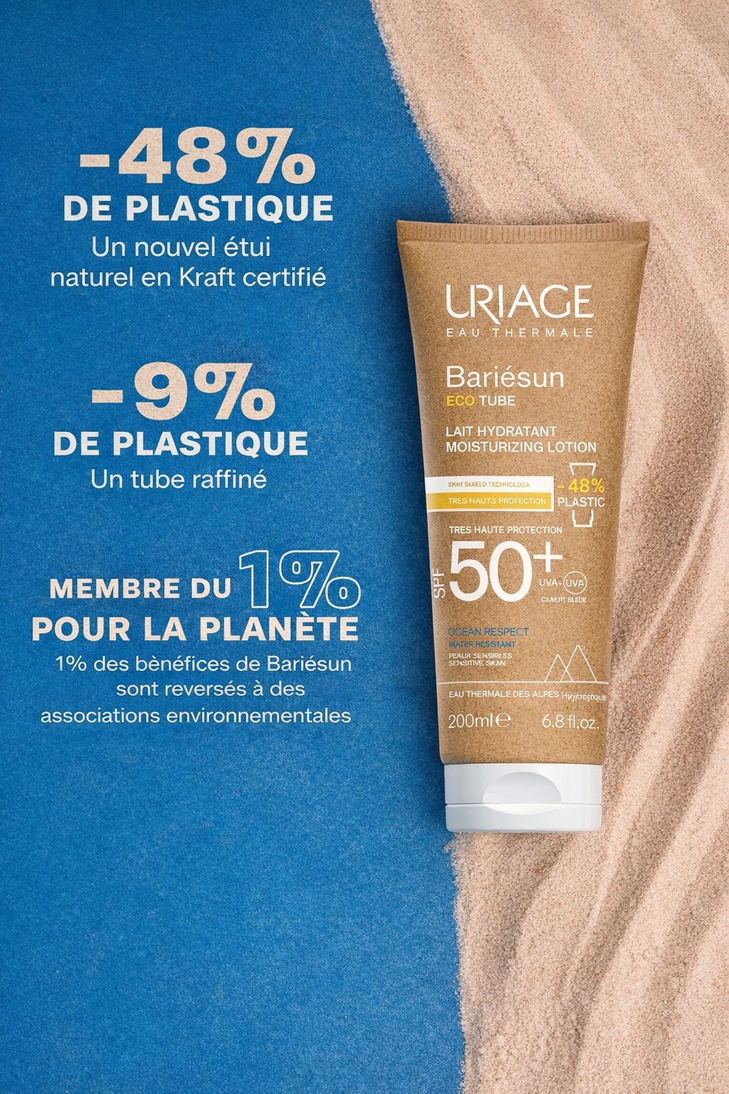 ☀️ Uriage Bariésun Lait Hydratant SPF 50+ – Très Haute Protection – 200 ml