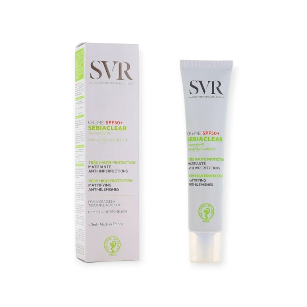 SVR Sebiaclear Crème SPF50+ : Très Haute Protection Matifiante