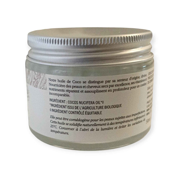 Huile de Coco Bio – Nourrissante et Réparatrice pour Corps et Cheveux | 100%100 sur Yuka