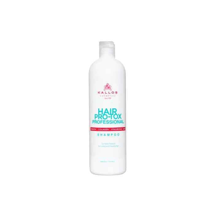 Kallos Hair Pro-Tox Professional Shampoo – Shampooing Régénérant à la Kératine, Collagène & Acide Hyaluronique (500 ml)
