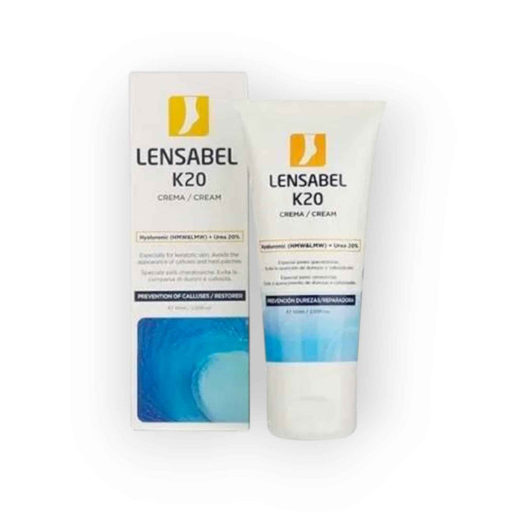 Lensabel K20 Crème à l’Urée 20% et Acide Hyaluronique – Soin Pieds Secs et Callosités – 75 ml