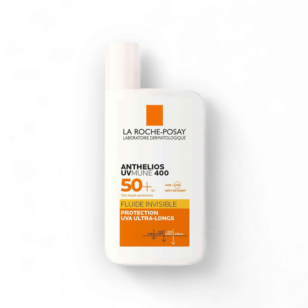 La Roche-Posay Anthelios UVMune 400 Fluide Invisible SPF 50+ – Protection Solaire Très Haute – Peaux Sensibles – 50 ml