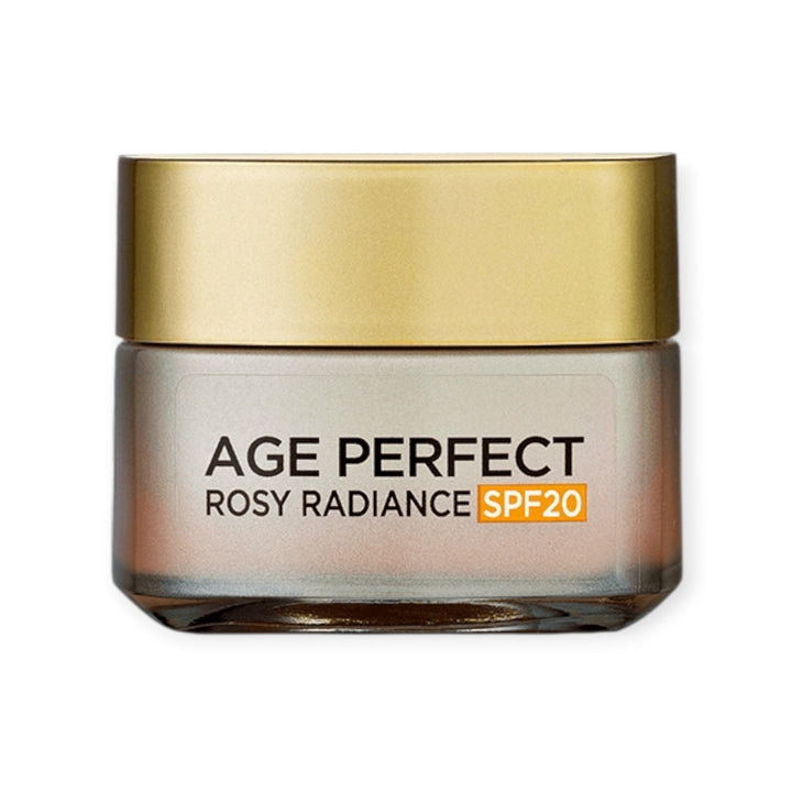 L’Oréal Paris Age Perfect Rosy Radiance Crème Jour SPF 20 | Soin Anti-Relâchement & Éclat avec Calcium B5 et Cellules de Pivoine
