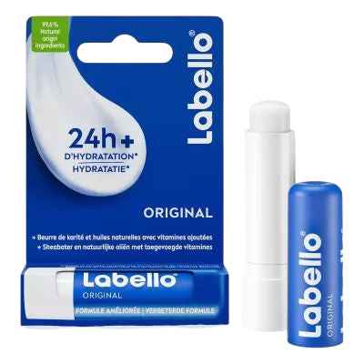 Labello Original – Baume à Lèvres Hydratant 24h+ au Beurre de Karité