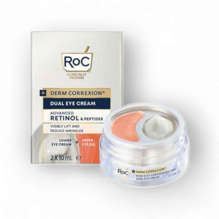 RoC Derm Correxion – Crème Yeux Double Action au Rétinol & Peptides – 2 x 10 ml