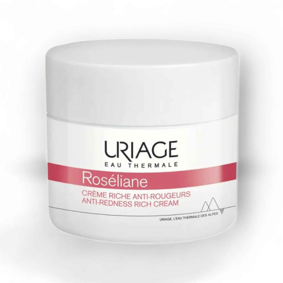 Uriage Roséliane Crème Riche Anti-Rougeurs – Soin Apaisant, Nourrissant & Unifiant – Peaux Sensibles 50 ml