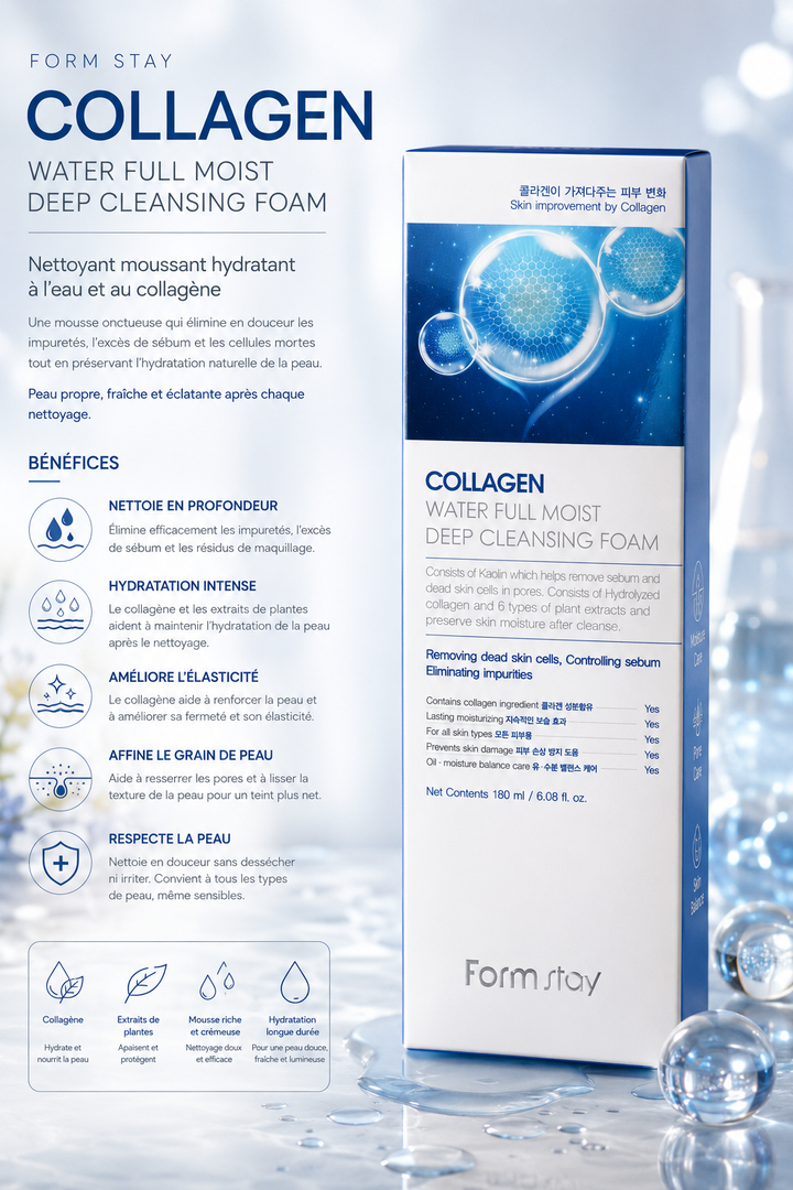 Farm Stay - Collagen Water Full Moist Deep Cleansing Foam
