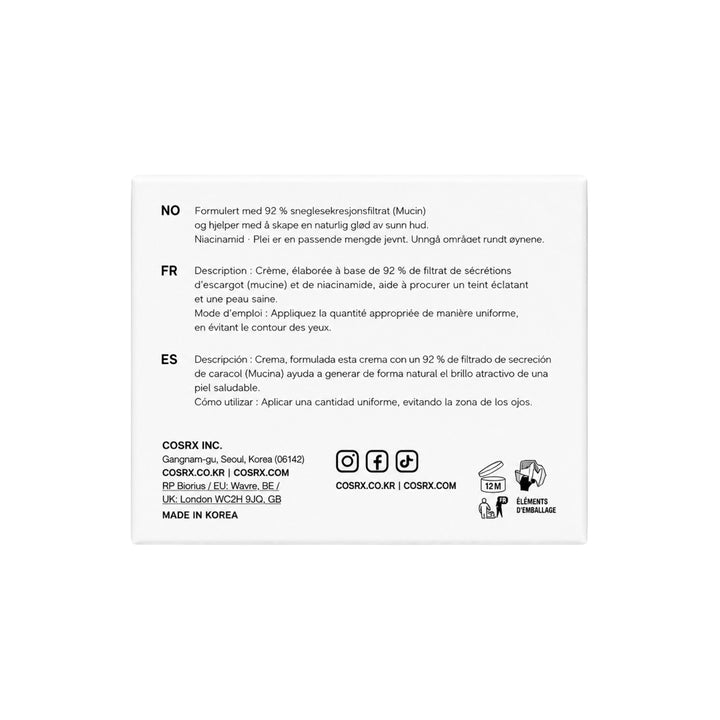 COSRX - Advanced Snail 92 All in one Cream (100 g)