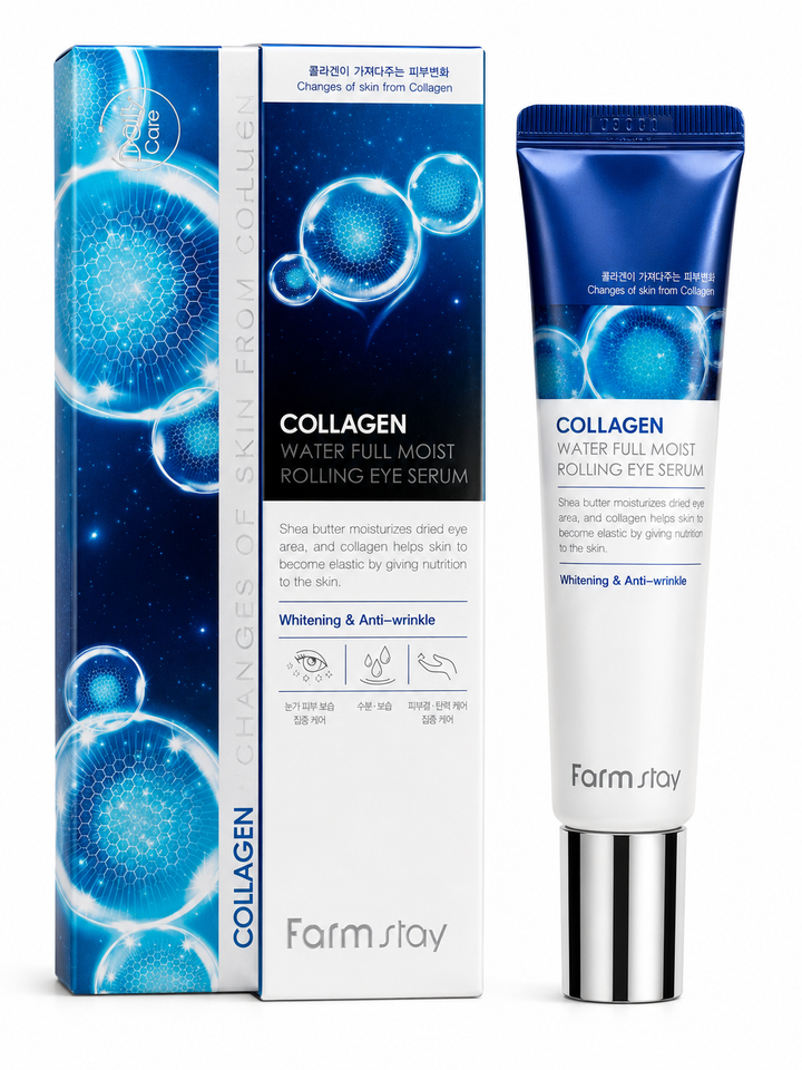 Sérum Roll-on au Collagène Farmstay - Anti-poches &amp; Raffermissant