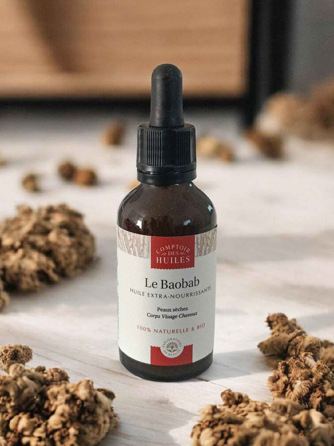 Huile de Baobab Bio – Ultra-Nourrissante & Régénérante | Visage, Corps & Cheveux | Peaux Sèches & Cheveux Secs | 100/100 sur Yuka 🥕