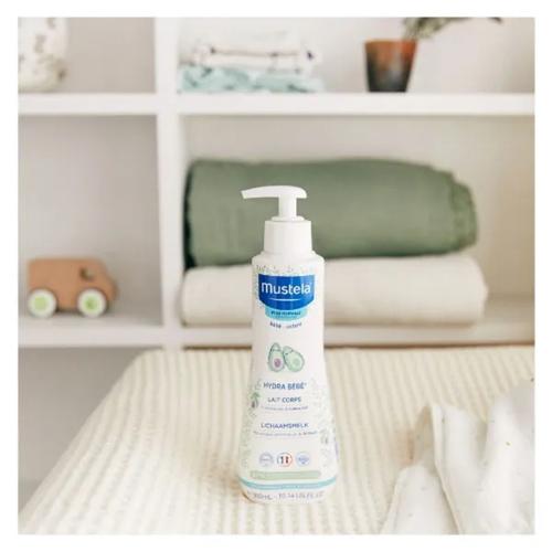 Mustela Hydra Bébé Lait Corps – Lait Hydratant Peau Normale – Avocat BIO – 500 ml.