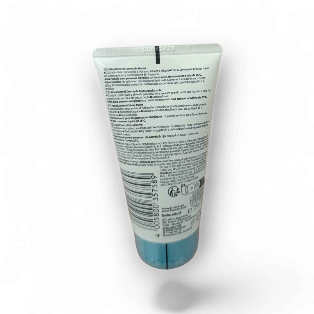 Eucerin AtopiControl Crème Mains – Peaux Sèches & À Tendance Atopique – 75 ml